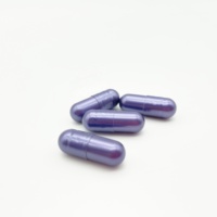 Capsules vides végétariennes HPMC violet nacré, sans TiO, halal, personnalisables avec logo, pour usage pharmaceutique