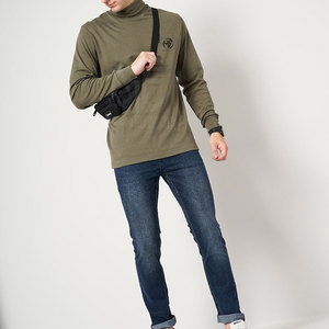 เสื้อแขนยาวผ้าเนื้อนุ่มยืดหยุ่นพร้อมคอเต่าสวมใส่สบายสำหรับแฟชั่นตามฤดูกาล เสื้อคอเต่าผู้ชาย - Product Image 5