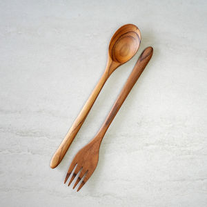 Juego de cubiertos de madera natural de diseño personalizado, juego de tenedor, cuchara y cuchillo de madera, los mejores utensilios de cocina de proveedor indio - Product Image 6
