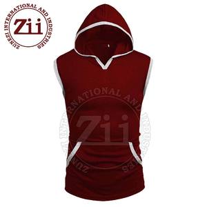 Sudaderas con capucha ligeras para gimnasio y fitness para hombre, estampados sólidos de secado rápido, todas las estaciones, anticontracción, talla grande, ¡MOQ bajo! Hecho poliéster/algodón - Product Image 1