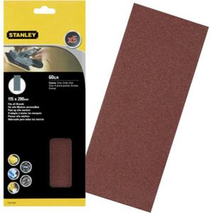 Hojas de Lija Sin Perforaciones Stanley 115x280mm, Paquete Múltiple, Producto Abrasivo - Product Image 1