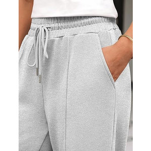 Pantalons de survêtement à jambes larges Pantalons de détente amples Pantalons de voyage Taille haute Jogging décontracté pour femmes Tenues confortables pour l'automne et l'hiver - Product Image 5