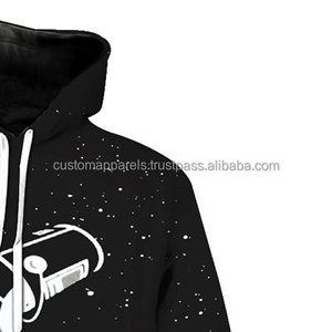 Custom Embroidery <b>Hoodie</b> Men 3D Logo Winter Fleece Sublimation Print 100% <b>Polyester</b> Windproof & Breathable OEM ODM Manufacturer - Product Image 5