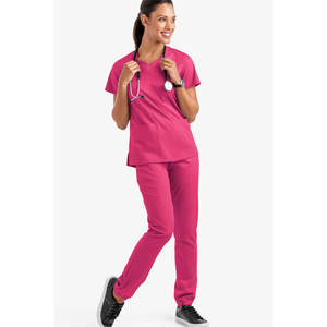 Col en V femmes vêtements de travail fournisseurs d'hôpitaux médecin gommages personnel féminin gommages médicaux costumes uniformes - Product Image 1