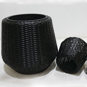 Artex Dong Thap juego de macetas cónicas de ratán de plástico tejidas a mano ecológicas duraderas para el hogar y el jardín decoración interior y exterior - Product Image 3