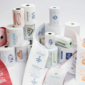 Rouleaux <span class=keywords><strong>de</strong></span> papier thermique personnalisés avec logo, papier <span class=keywords><strong>de</strong></span> reçu pour la publicité au détail - Product Image 5