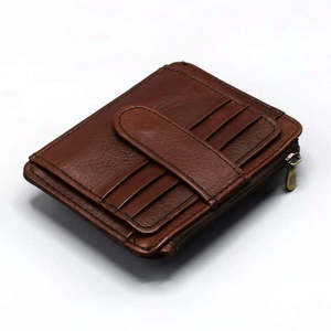 ที่ใส่นามบัตรหนังแท้สำหรับผู้ชายผู้หญิงเคสใส่บัตรเครดิตกระเป๋าสตางค์แบบบางกระเป๋าใส่บัตร - Product Image 1