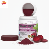 Poudre de betterave biologique de marque privée, superaliment riche en antioxydants pour le soutien de l'esprit et du corps