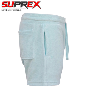 Custom Mens Knitted Fleece Shorts Soft Cotton <b>Drawstring</b> Elastic Waist Gym Casual Comfortable Streetwear Activewear - Product Image 2