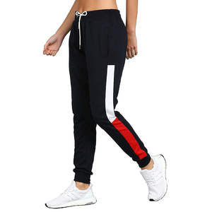 Pantalones Deportivos Gruesos y Sólidos con Franjas Blancas y Rojas, Logotipo Personalizado de Fábrica, Talla y Color a Medida, Pantalones Deportivos para Mujer, Nuevo Diseño, Pantalones Deportivos Ajustados - Product Image 1