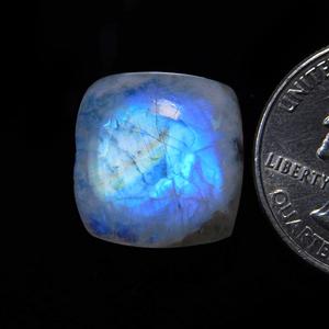 Cojín de piedra lunar de arcoíris suelto, cabujón liso, joyería de piedras preciosas sueltas, pendiente, colgante, fabricación de piedra lunar suelta de fuego Natural - Product Image 1