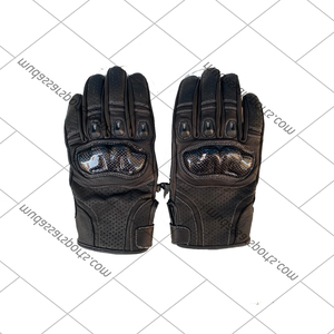 Gants de moto d'hiver en cuir premium, imperméables, compatibles écran tactile, avec protection des doigts et des phalanges, légers et extensibles, à boucle. - Product Image 3