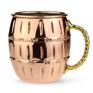 Taza de mula de Moscú de cobre sólido de forma personalizada, precio al por mayor, taza de mula de Moscú de Metal de cobre con acabado brillante - Product Image 5