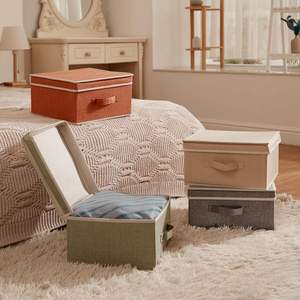 OEM Custom Foldable Cube Storage Bins with Lid for Clothing & Shoes Modern Luxury Home & Office Organizer - Product Image 5