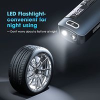 Portable Car Air Pump Digital Tire Inflator Air Compressor Rechargeable Fast Inflation with LCD Display and LED Light