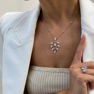 Diseño personalizado IGI Certified VVS Lab Grown Diamond 14K Collar de oro sólido Joyería Premium de gama alta para mujeres al mejor precio - Product Image 4