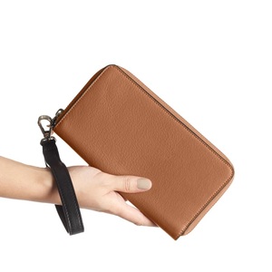 Unisex <b>RFID</b> Feature Long Leather Checkbook <b>Wallet</b> Zip Closure for Carrying Cash Cards and Checkbook - Product Image 5