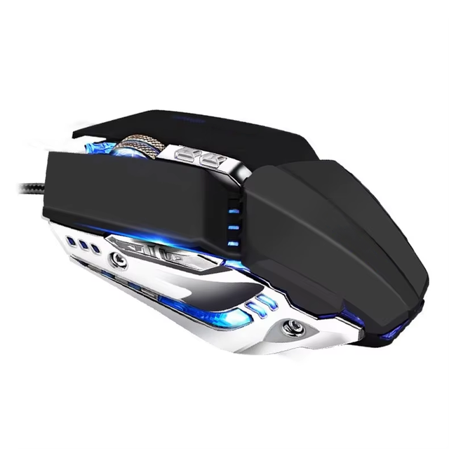 7 Keys Mute RGB Breathing Light Ergonomic Gaming Mouse Standard Electric Mechanical