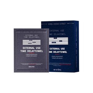 Oem nhãn hiệu riêng trì hoãn quan hệ tình dục ướt khăn lau cho nam giới 5 pcs người lớn sử dụng kéo dài hơn trên giường - Product Image 1