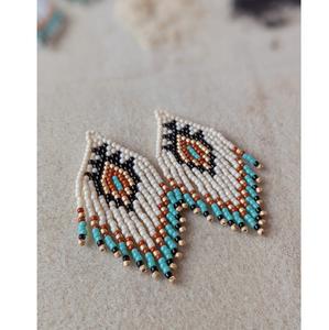 Pendientes con cuentas de semillas de cristal con patrones únicos - Product Image 2