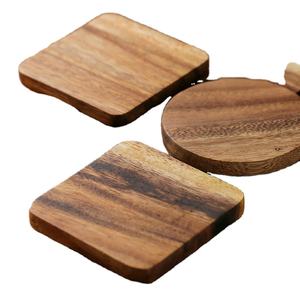 Posavasos redondos de Acacia de suministro de fábrica con soporte para bebidas, té, posavasos personalizados, alfombrillas y almohadillas, forma y tamaño en Star Crafts India - Product Image 2