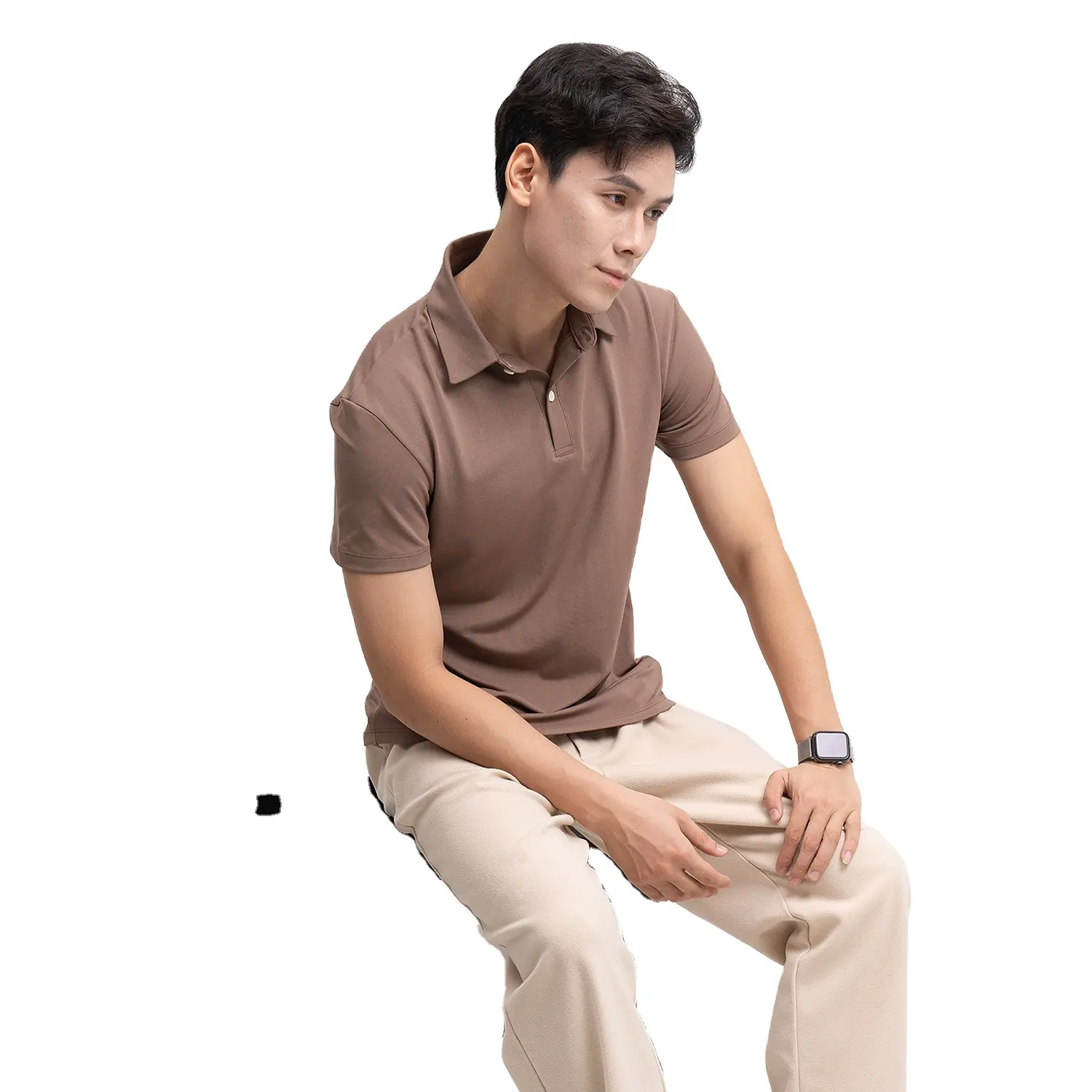 VENTE EN GROS Nouveau T-shirt OEM couleur 100% coton à manches longues pour hommes Cardigan à manches courtes Chemise pour hommes fabriquée au Vietnam