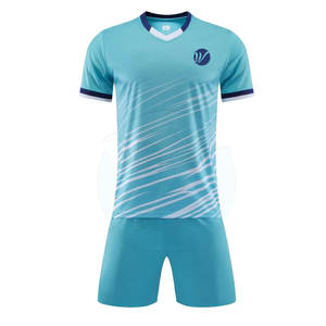 ชุดฟุตบอลสีพื้นสีทึบชุดนักฟุตบอลสไตล์ใหม่ดีไซน์ที่เป็นเอกลักษณ์ - Product Image 1