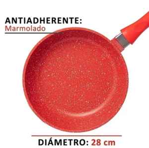 Ultra Z610 Rojo Marmoleado Sartén Antiadherente 28 cm - Product Image 3