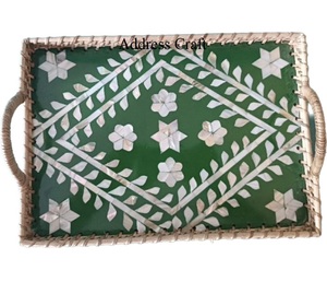 ถาดสานหวายแบบคลาสสิก,ถาดไม้ไผ่ถาดใส่ของตกแต่งบ้านโลโก้แบบออกแบบเอง - Product Image 5
