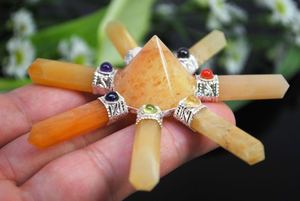 El último generador de energía de 7 puntos de Chakra Aventurina amarilla de piedras preciosas a un precio razonable Comprar en línea de Amayra Crystals Exports - Product Image 2