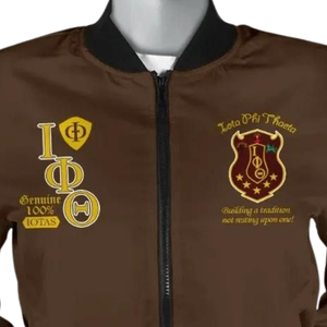 Chaqueta de Satén Iota Phi Theta 1963, Estilo Universitario, Bordada, Tipo Bomber, Satén Brillante de Primera Calidad - Product Image 6