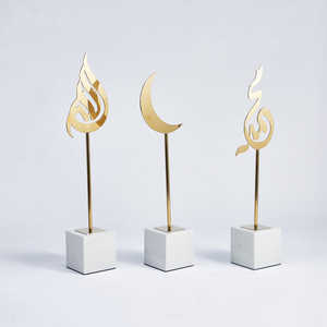 Sculpture d'art en laiton vintage, pièce maîtresse artisanale pour la décoration de la maison - Product Image 3