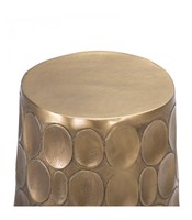 2025 nouveau Design tabouret latéral en métal Design Unique coulé rond Accent tabouret os incrustation Console pour salon et chambre