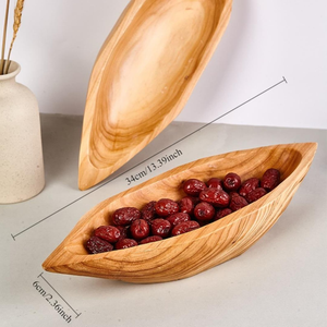 Plateau à fruits en bois d'acacia massif écologique créatif en forme de B pour servir des collations, des fruits, moderne, poli, haut de gamme, pour un usage domestique - Product Image 4