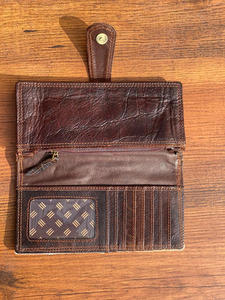 Funda de teléfono Bi Fold tallada a mano Real, carteras con estilo en relieve de piel de vaca, monedero de Color marrón, bolso de mano de cuero occidental - Product Image 6