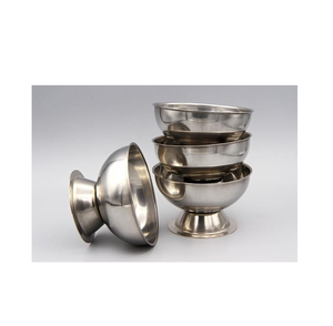 Tazón de Helado Corto de Acero Inoxidable al por Mayor para Bar, Centro de Mesa Decorativo, Frutero Pequeño Creativo al por Mayor - Product Image 1