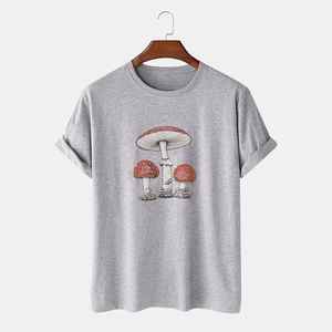 Streetwear sérigraphie personnalisée en gros Streetwear ourlet brut bord coupé graphique Boxy t-shirt court de haute qualité pour hommes - Product Image 3
