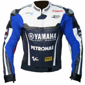 Chaqueta de Motociclismo para Hombre, Marca Ramaha, de Cuero Vacuno Genuino, con Protección de Nivel 2 CE y Soporte para la Espalda - Product Image 1