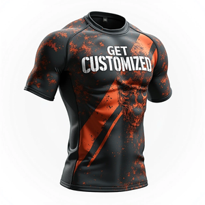 Protector Rash MMA personalizado diseñado para la durabilidad con ajuste de compresión y sublimación en ambos estilos de manga kimono de jiu jitsu - Product Image 4