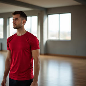 Muscle Fit culturismo hombres gimnasio Fitness Wear camisetas hombres alta calidad 100% poliéster algodón Yoga desgaste camiseta hombres - Product Image 2