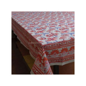 Mantel de algodón con estampado de bloques indios más vendido, decoraciones hechas a mano directas del fabricante, puntos de venta de fábrica - Product Image 5