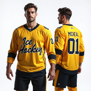 Venta al por mayor Jerseys de hockey sobre hielo Obtener personalizado sublimado Tackle sarga Top cosido Jerseys deportivos mejor calidad desgaste de hockey sobre hielo - Product Image 5