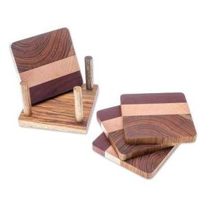 Sous-verre à thé de haute qualité, ensemble de sous-verres en bois foncé pour Table en bois, sous-verre à thé et café - Product Image 2