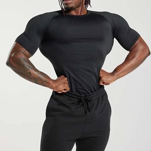 T-shirt de sport 100% coton, haut de gamme, pour la gym, la course à pied, à manches courtes, respirant et à séchage rapide pour hommes - Product Image 5