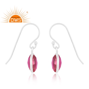 Latest Trending Fine Sterling Silver Bio Amethyst Doublet Quartz Gemstone Dangle Earring Custom Jewelry Manufacturer - Product Image 3