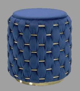 Pouf ottoman en métal de style unique et luxueux, pour la maison, les hôtels, les villas, meuble décoratif, pouf ottoman de petite taille - Product Image 3