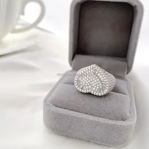 Đồ Trang Sức Mỹ Mới Đến 925 Sterling Silver Bạc Với Zircon Vòng Trái Tim Rhodium Mạ Cho Phụ Nữ Người Đàn Ông Món Quà Tùy Chỉnh