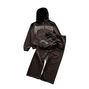 Logo personnalisé bonne qualité hommes vêtements de rue Fabricant 100% coton prix de gros sérigraphie pull surdimensionné hommes survêtement - Product Image 6