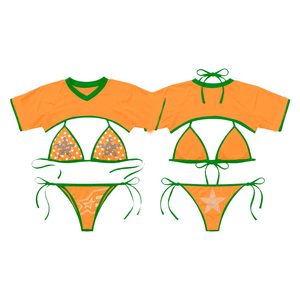 Luxury 220 GSM Quick Dry Polyester Elastane Colorful Letter <b>Bikini</b> <b>Set</b> Private Label DTF Women <b>Bikinis</b> <b>set</b> - Product Image 6