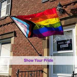 Bandera del Orgullo LGBT de 4x6 pies, Bandera de la Comunidad Gay, Lesbiana, Bisexual y Transgénero, Colores Vivos, Resistente a los Rayos UV - Product Image 3